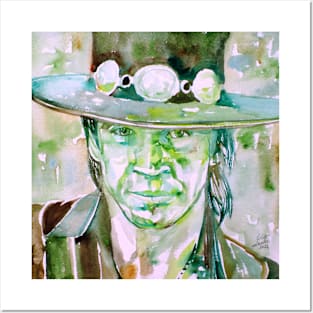 STEVIE RAY VAUGHAN- watercolor portrait .1 Posters and Art